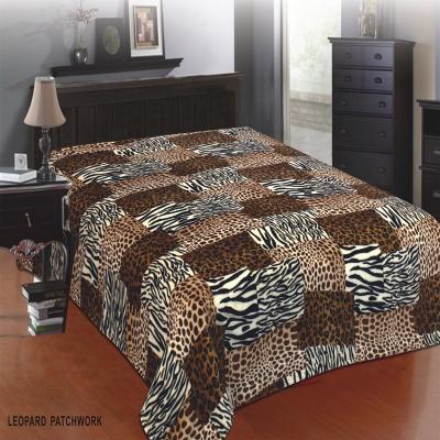 China Wholesale Soft Microfiber Tiger Giraffe Zebra Leopard Blanket 220gsm Flannel Throw Blanket for sale