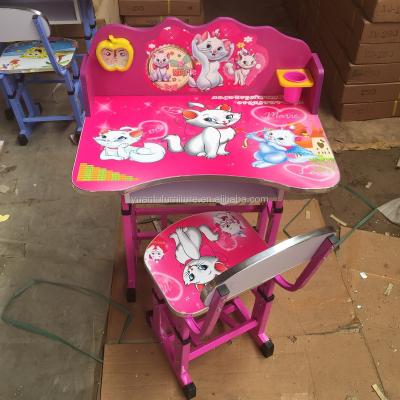 China Cartoon Design Cartoon Kids Writing Table and Chair for sale