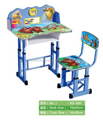 China Hot Sale Design Good Selling Model Kids Table Low Price Child Study Table And Chair for sale