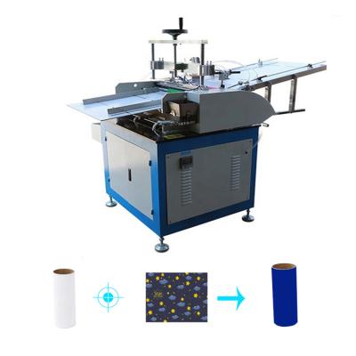 China Horizontal Automatic Food Tea Round Aluminum Tin Can Wet Glue Sleeve Sticker Labeling Machine For Paper Box for sale