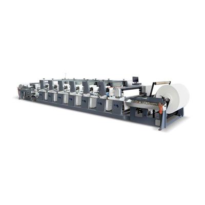 China Hotels Automatic Roll To Roll Notebook Paper Flexo Printing Machine for sale