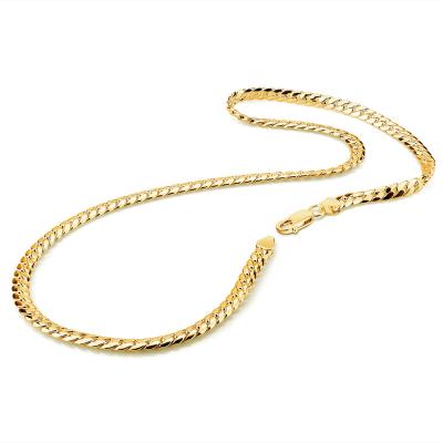 China Wholesale 925 Classic Simple Chain 24k Gold Women's Fashion Stain Women's 6mm Jewelry High Quality Jewelry Birthday Gift for sale