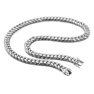 China Wholesale Custom Hiphop Spot Fashion Jewelry 10mm 925 Cuban Chain Jewelry Women 14k 18k 24k Miami Charm Necklace Men Cuban Chain Tops for sale