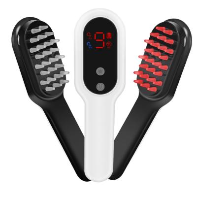 China Vibrating Red Light Therapy Hair Growth Comb Anti Hair Loss Electric Scalp Treatment Head Massage Care Comb for sale