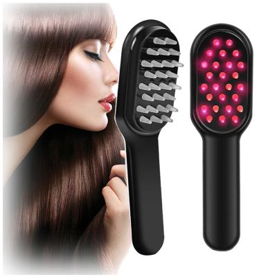 China Multifunctional Electric Head Massage Comb Red Light Therapy Scalp Brush Massager Device Laser Hair Growth Comb for sale