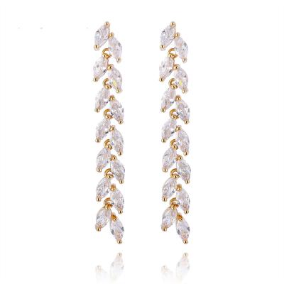 China Good quality fashion environment friendly factory supply gold silver color tassel copper earrings for women for sale