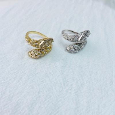 China Simple And Fashionable Personalized Environmentally Friendly Open Snake Ring For Women Adjustable for sale