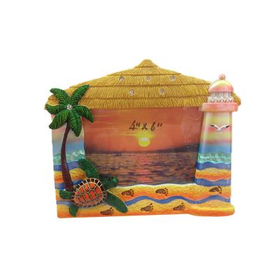 China Europe picture photo frame with beach hut and lighthouse for sale