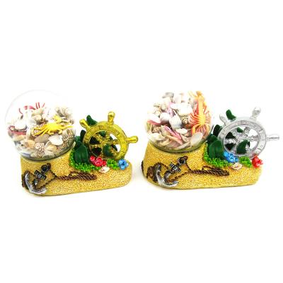 China European Seaside Snow Globe Resin Souvenir Souvenir Standard Animal Cartoon Figurine Figurine Snow Globe for sale