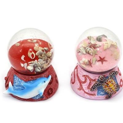 China Europe Travel Gift Decorative Resin Sea Style Glass Water Base Ball, Snow Globe for sale