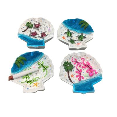 China Multifunctional Personalized Colorful Beach Area Carving Pocket Portable Waterproof Ashtray for sale