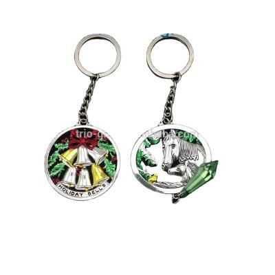 China Europe Cheap Custom Christmas Zinc Alloy Key Chain for sale