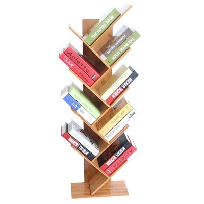 China Modern Bamboo Tree Landing Shelf with 6 Display Storage Shelves for sale