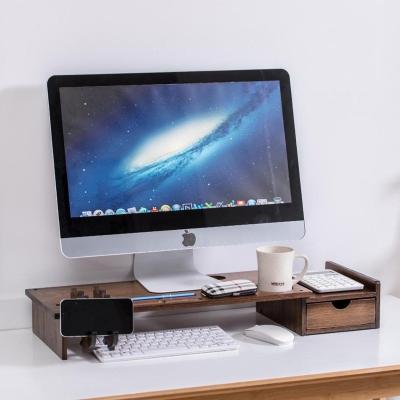 China Convertible Desktop Computer Monitor Stand with Single Drawer for sale