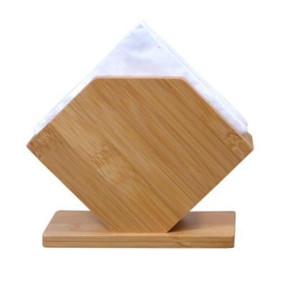 China Modern Square Bamboo Tissue Box Lid Holder Case for sale