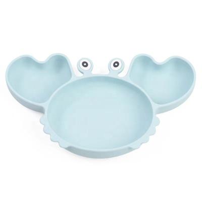 China BPA Free BPA Free Baby Silicon Suction Bowl Tableware Feeding Suction Silicone Food Plate for Baby for sale