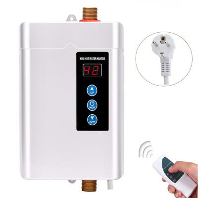 China Instant heating within seconds; small size ; Factory Sale 4000w Tankless Bathroom Shower Electric Slim Type Easy Installation Water Heater for sale