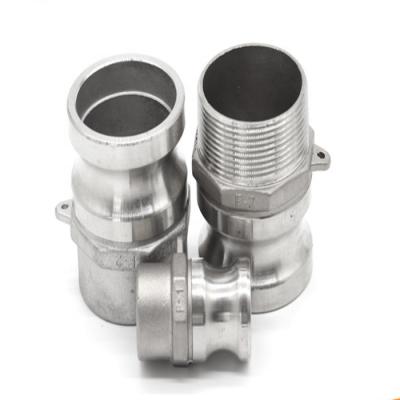 China Industrial Type F Oil Gas Water Camlock Pipe Fittings Stainless Steel Camlock Couplings Male Coupler Adapter for sale