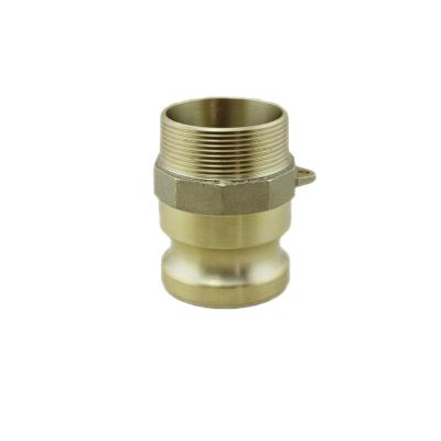 China Oil Gas Water Industrial Brass Camlock Male Coupling Adapter With Male Thread And F Groove Cam Type Couplings for sale