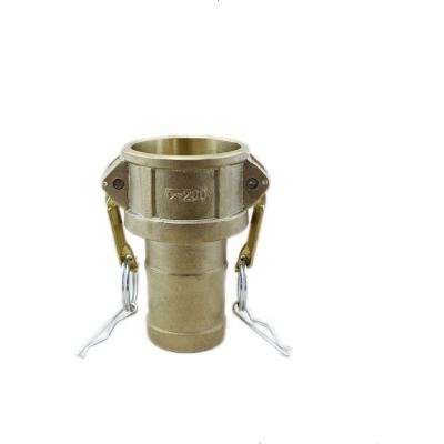 China Industrial brass oil gas water camlock connector cam lock coupling with pipe shank type C 1inch for sale