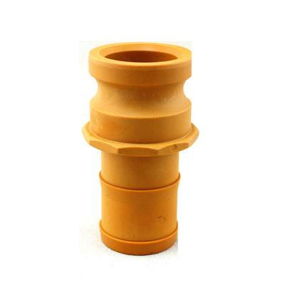 China Oil Gas Water Camlock Industrial Nylon Couplings Male Adapter With Hose Stem Type E for sale