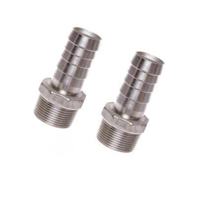 China Hot Sale Industrial Oil Gas Water Male Threaded Pipe Nipple Fittings Stainless Steel Pipe Burr Fitting for sale