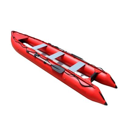 China Inflatable kayak 430cm 290cm 470cm 3 person high quality inflatable kaboat best selling rescue fishing boat for sale