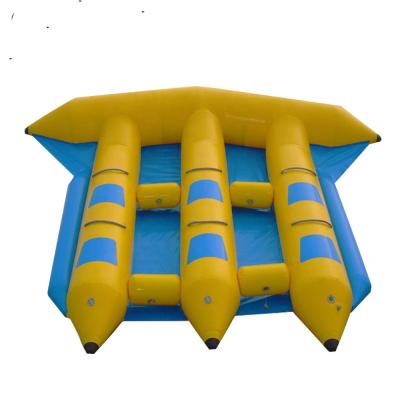 China PVC factory custom comfortable inflatable rowing boat banana boat water leisure fly fishing boat for sale for sale