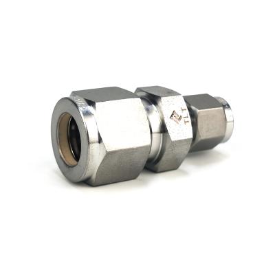 China Corrosion Resistant Stainless Steel 1/2 OD x 1/4 OD Double Ferrule Swagelok Type Reducing Union Connector 316 Tube Fitting for sale