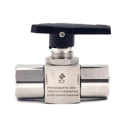 China General Hydraulic High Pressure Control Valve Industrial Manual Fitting Stainless Steel Straight Ball Valve for sale