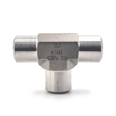 China High Durability 304 Stainless Steel 316 Pipe Fitting Reducing Tee But Welded Tee Weld Fittings 3 Way Side Tee Connector for sale