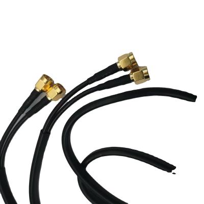 China Higi Quality Dual Antenna Electronic Cables RG174 With Dual Connectors-SMA RF Coaxial Cable Set for sale