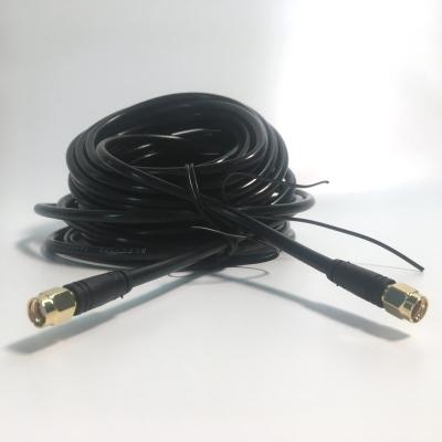 China Automotive 50ohm LMR195 RG58 R/P SMA Male to R/P SMA Male Dual SR Braid Cable High Quality for sale