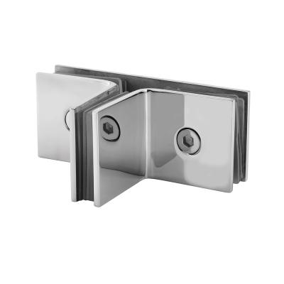 China Shower Part Glass Adjust Shower Door Pivot Hinge Bracket Clip Holder Part Stainless Glass Repair Flange for sale