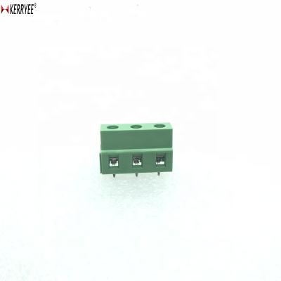 China DG128V 7.5mm V/T Rising Brass PCB Flange Terminal Block 22-12AWG for sale