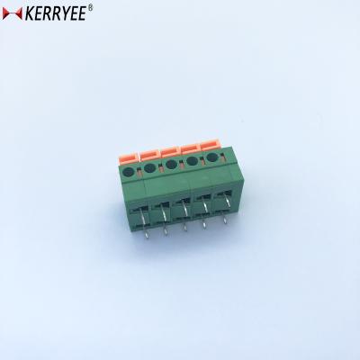 China 5.08mm PCB DG142R TB 22-16AWG 90 Degree Spring R/A for sale