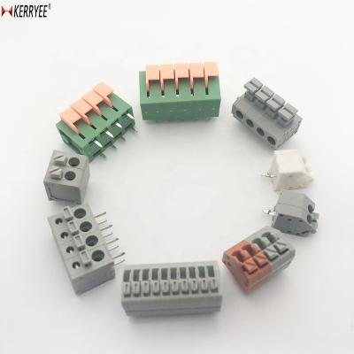 China 2.5/3.5/5.0/5.08 Screwless PCB Spring Terminal Block 28-12AWG for sale