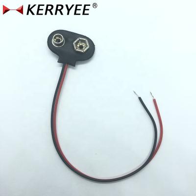 China 9V Power Battery Clip T Type 150mm Red And Black #26 Wire for sale