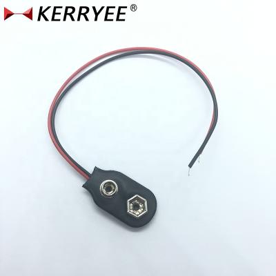 China 9V Battery Clip Connector Wire Power I Type 150mm Length for sale