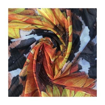 China Lightweight 80GSM Polyester 100% Shrink-Resistant Custom Design Digital Printing Mesh Fabric for sale