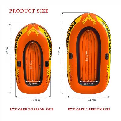 China Intex 58332 PVC 3 Person Raft Inflatable Fishing Boat with Pump and Paddles Kayak for sale