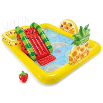 China INTEX 57158 Inflatable Outdoor Inflatable Slides Newleap 46.7*31.6*41.7 Inflatable Outdoor Inflatable Slide Water Park Amusement Fruit Combo Water Pool for sale