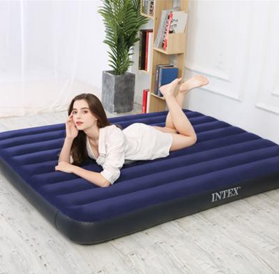 China INTEX 64757 Classic Foldable Fluffy Air Mattress Blue Flocking Air Bed Tent Air Bed for sale