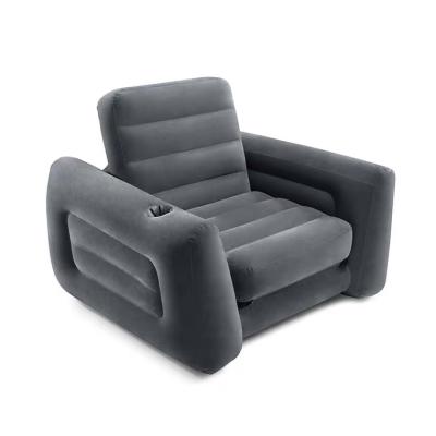 China Intex 66551 Foldable Inflatable Sofa Bed Single Seater Sofa Pullout Chair For Adult for sale