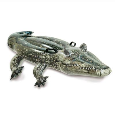 China PVC INTEX 57551 ride-on float alligator toy for kids with 2 heavy duty handles for sale