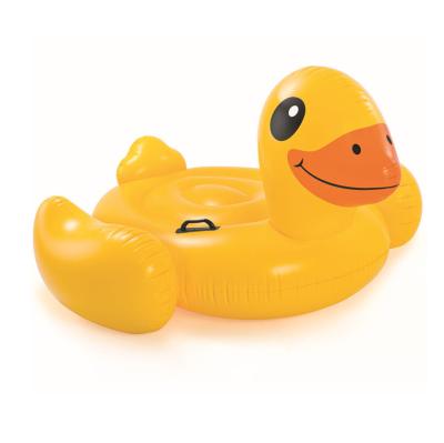 China INTEX 57556 Ride-On PVC Inflatable Water Park Yellow Duck Island Sports Goods Toys Lean Mount 147*147*81cm for sale