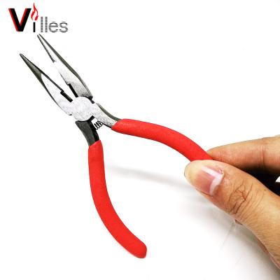 China Long Nose Crimp Pliers Wire Cutter Pliers Features 5 Inch Crimping Hand Tool Mini Cut Pliers for sale