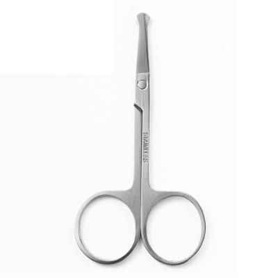 China Wholesale Stainless Steel Small Nose Scissors Makeup Scissors Professional Universal Safety Rounded Nose Hair Cutting Scissors for sale