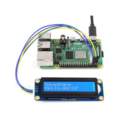 China ESP32 LCD1602 LCD1602 I2C Module Backlit LCD With White Letters 3.3V/5V On Blue Background 64.5mm x 16.0mm for sale