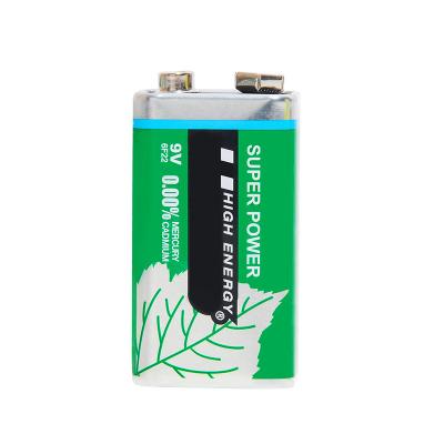 China Toys carbon zinc 9 volt rechargeable lithium battery 9v 6f22 006p cells battery for smoke detectors thermometer for sale